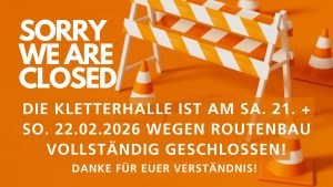Kletterhalle geschlossen