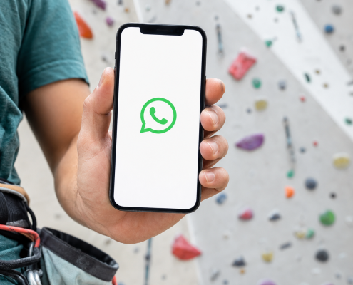 WhatsApp-Kanal der Kletterhalle Burghausen